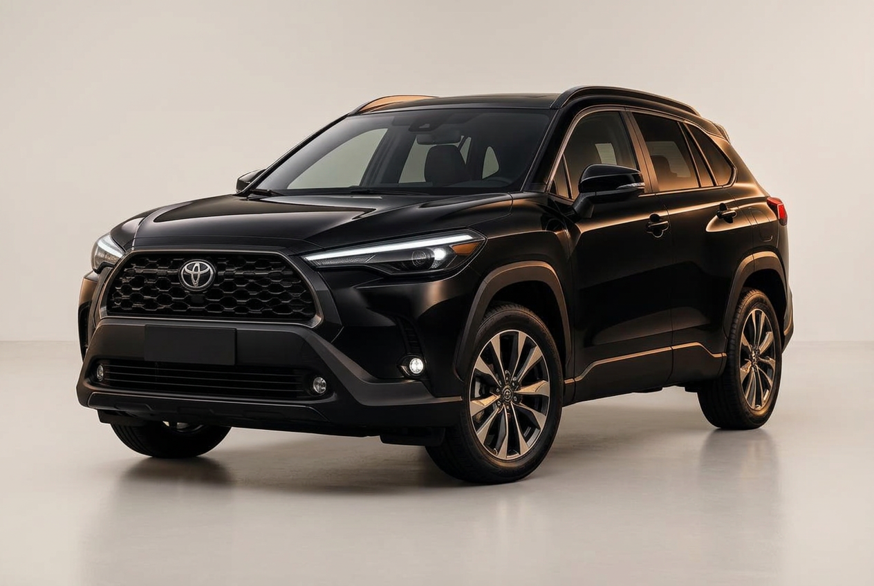 Corolla Cross preto da Arrow Transfer em atendimento executivo